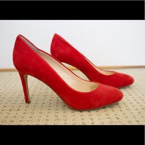INC Red Suede Heels